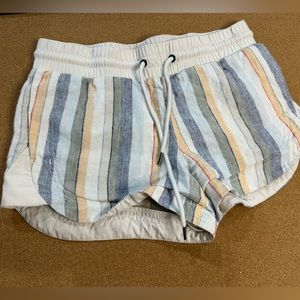 Athleta Beachside Bali striped linen shorts Sz. 0